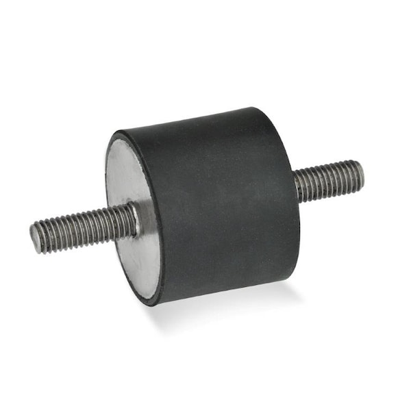 GN451-100-40-M16-SS-55 Rubber Bumper Stainless, Threaded Studs